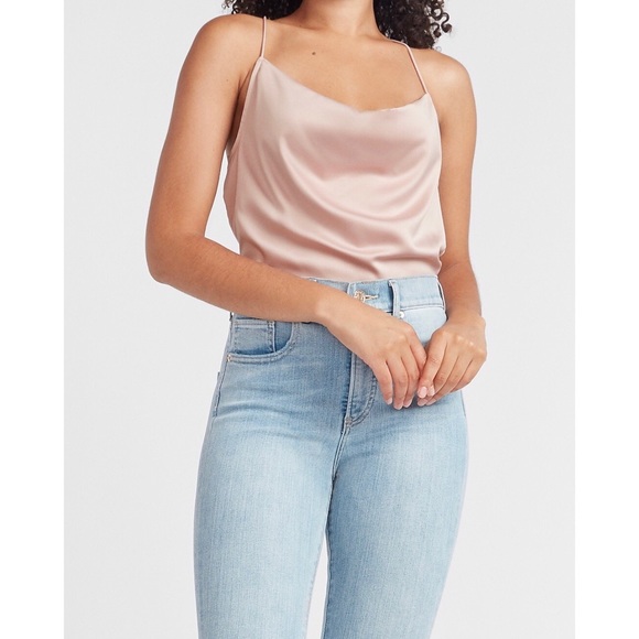 Express Tops - Express - Satin Cowl Neck Cami